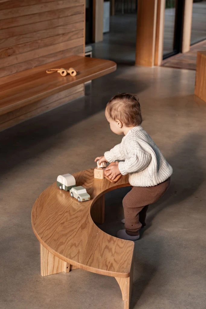 Half Circle Baby Table Sage
