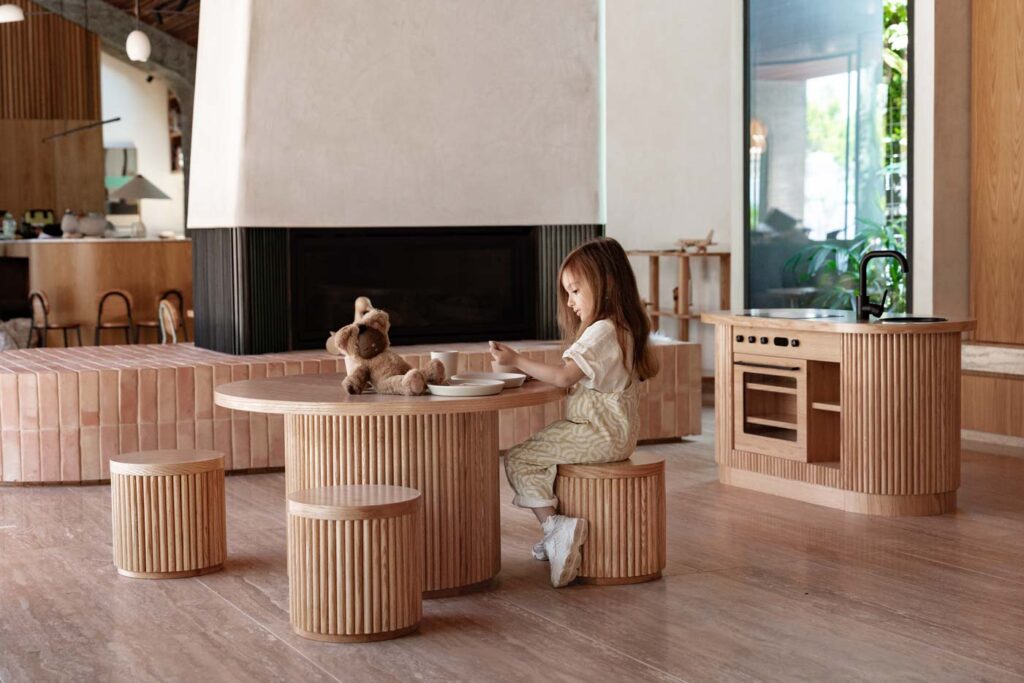 Fluted Round Table