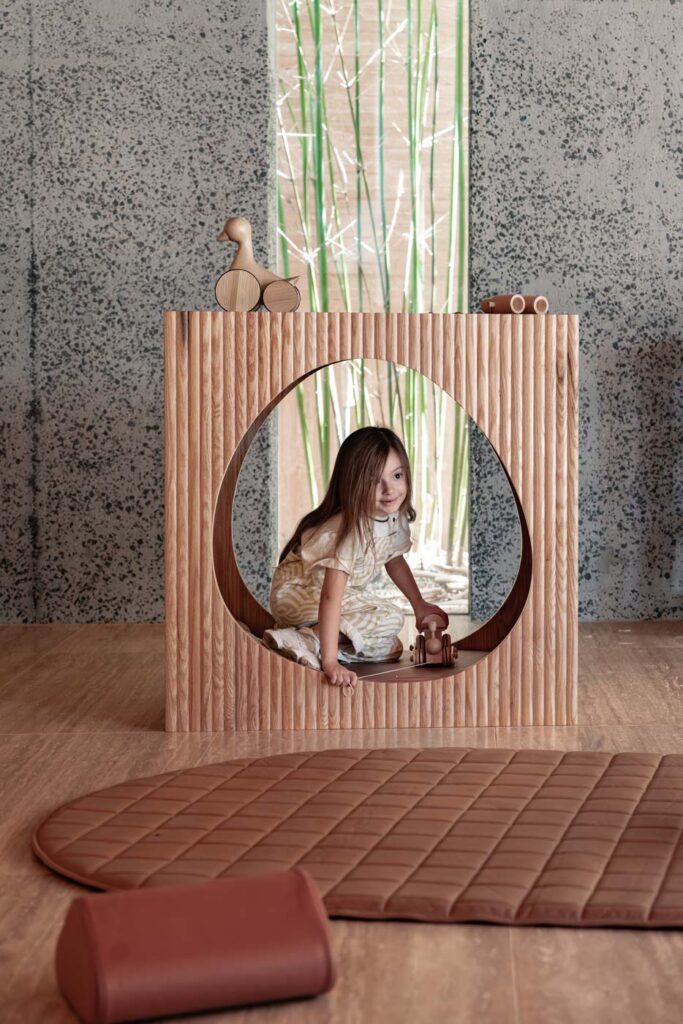 Tan Oval Quilted Playmat