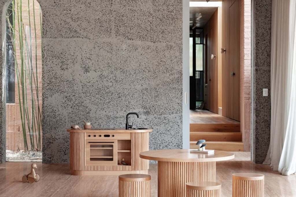 Fluted Oval Kitchenette - Natural