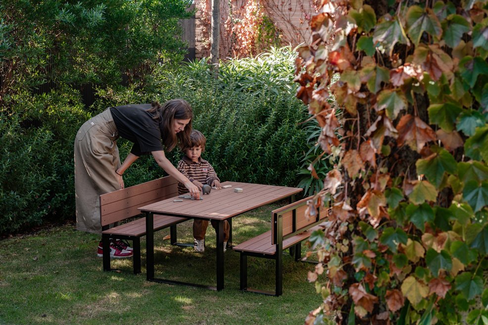 Jarrah U-Frame Outdoor Rectangle Table