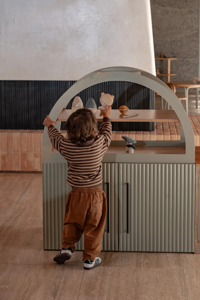 Mini Fluted Sage Arch Cabinet