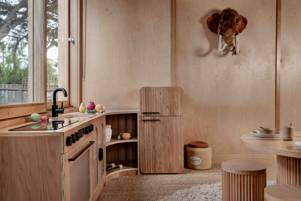 Oak Fluted Fridge