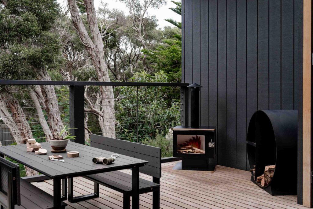 Outdoor Bench with Back, Charcoal