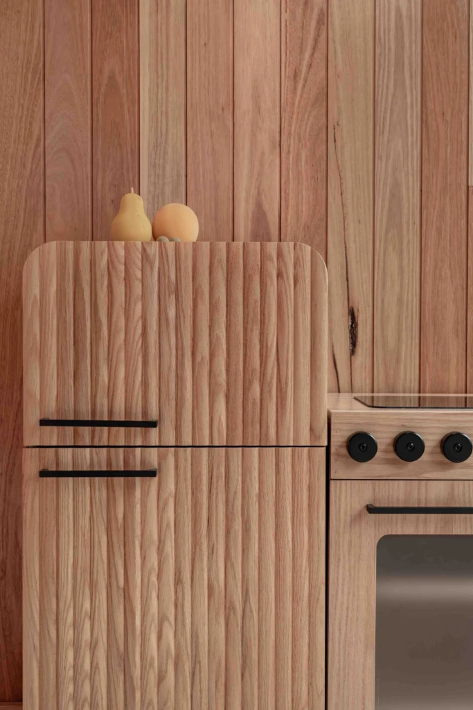 Oak Fluted Fridge