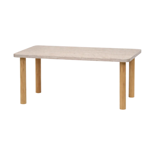 Leni Rectangle Travertine Table