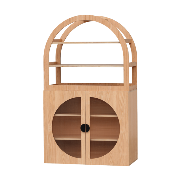 Oak Arched Cabinet Perspex