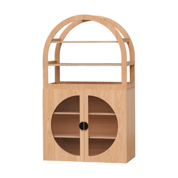 Oak Arched Cabinet Perspex