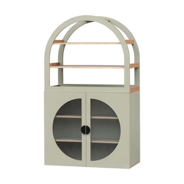 Arched Cabinet Perspex Sage