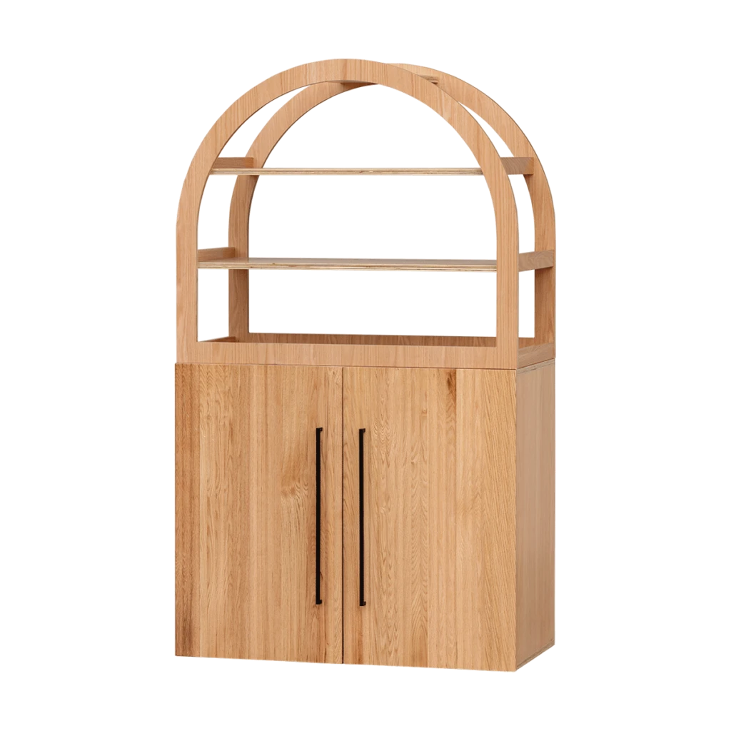 Oak Arched Cabinet