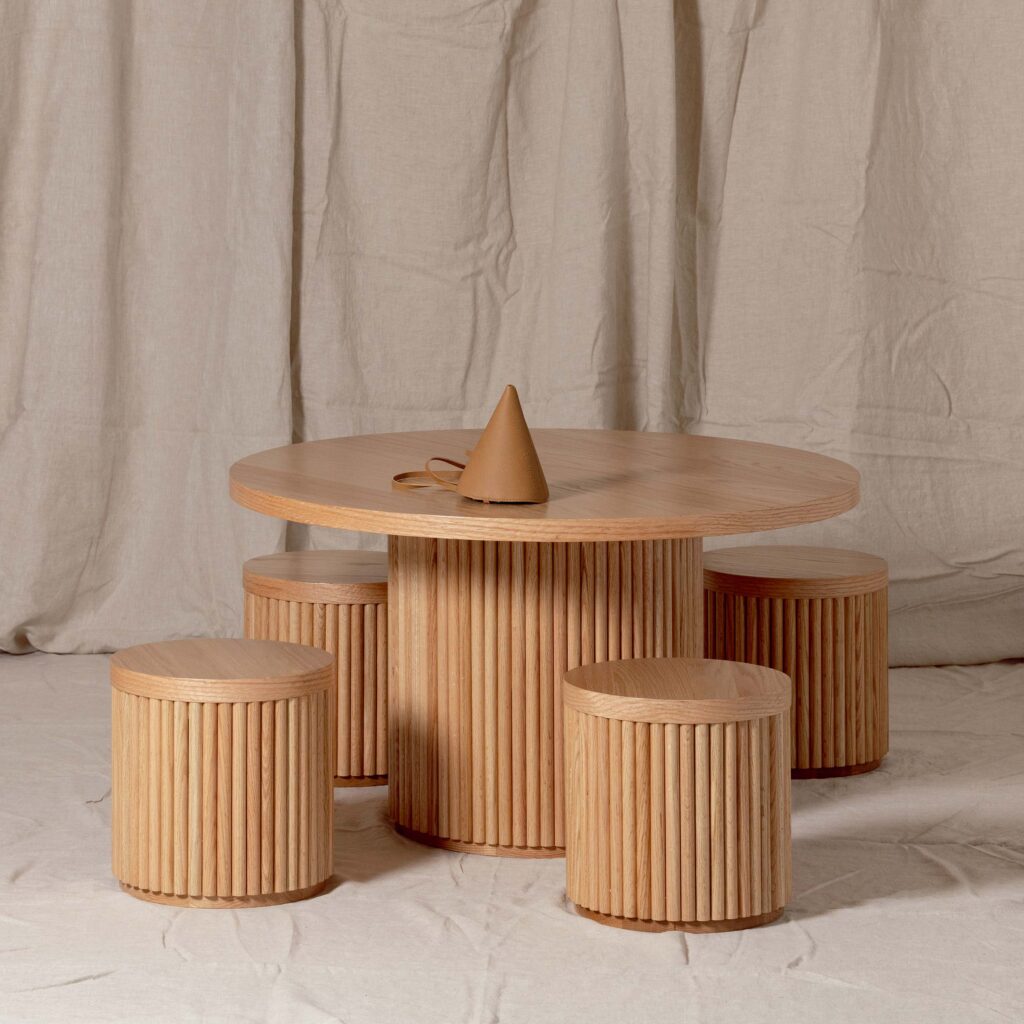 Fluted Round Table