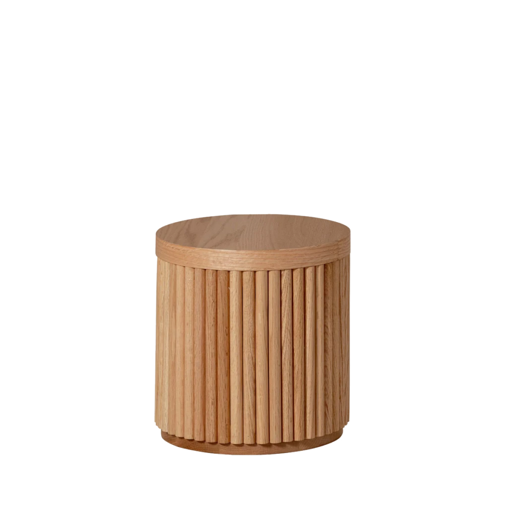 Fluted Round Stool