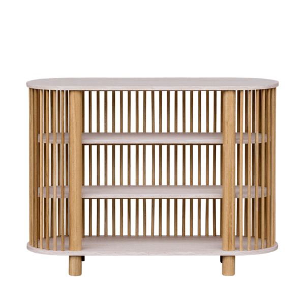 Travertine Three Tiered Fluted Shelf