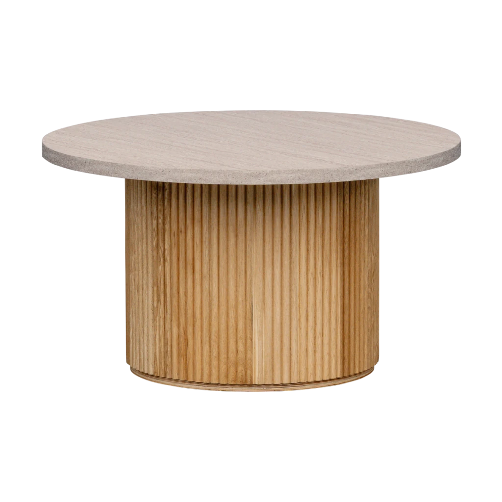 Travertine Fluted Round Table