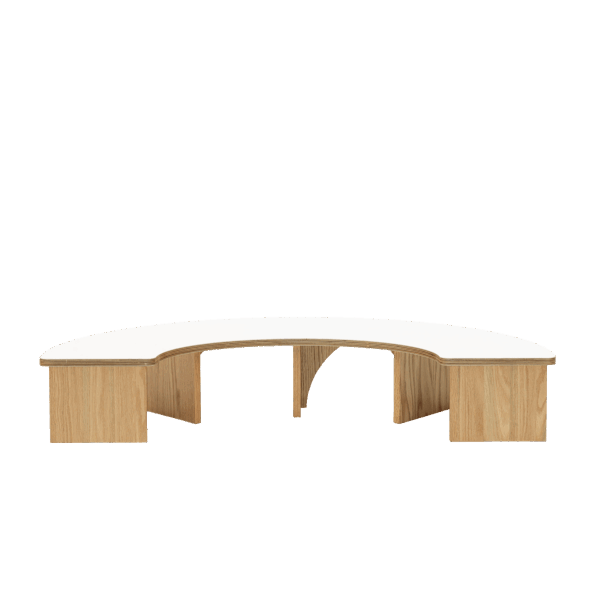 Half Circle Baby Table White