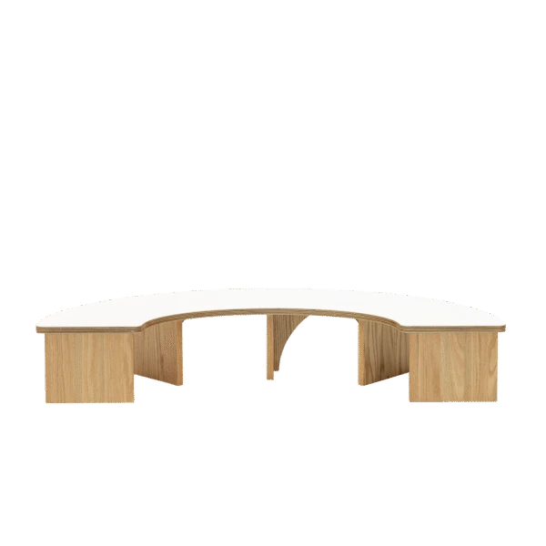 Half Circle Baby Table White