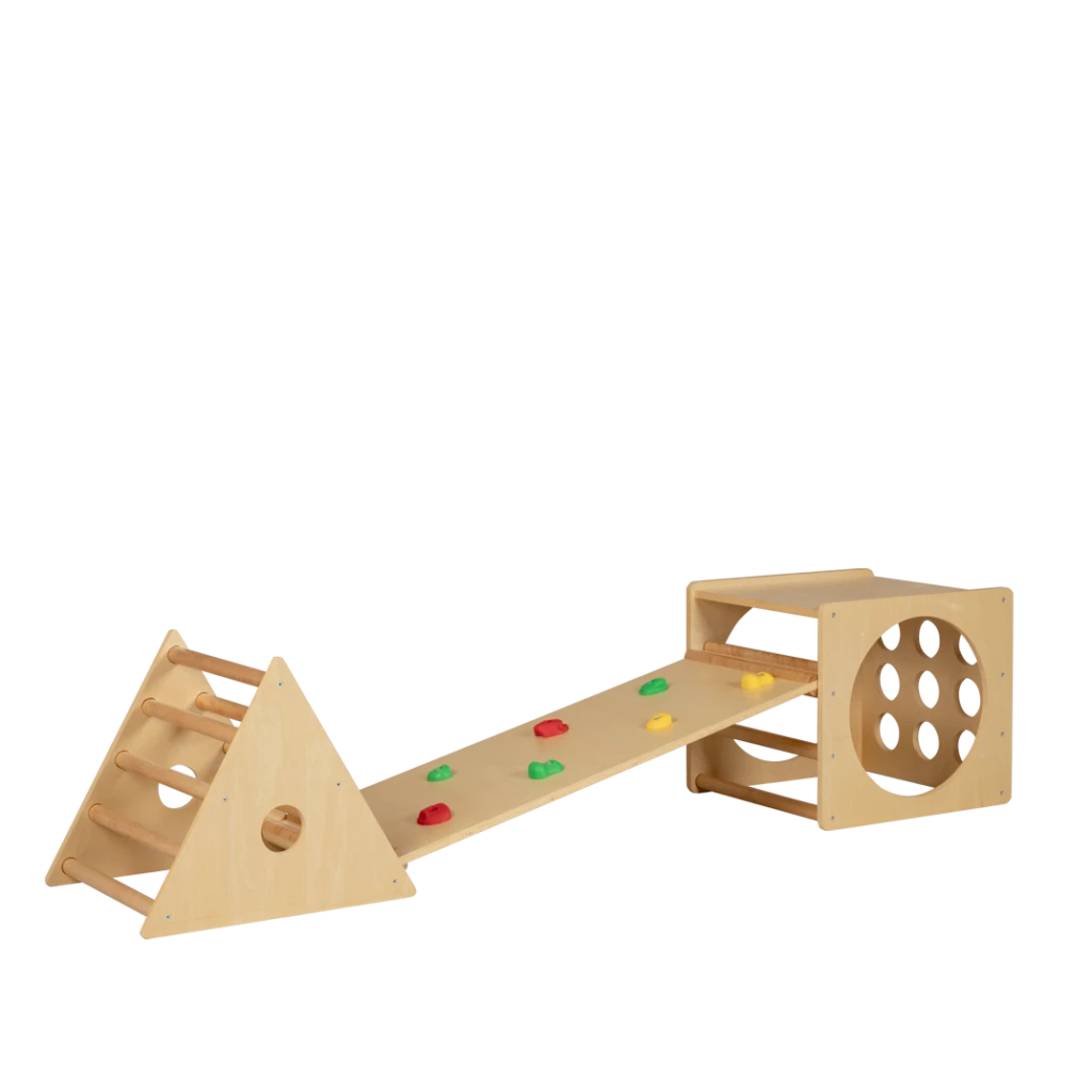 Rock Wall, Climbing Frame  And Cube