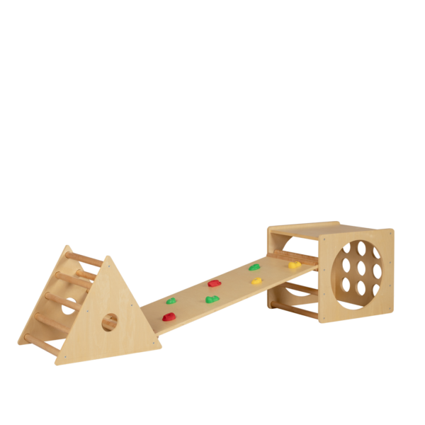 Rock Wall, Climbing Frame  And Cube