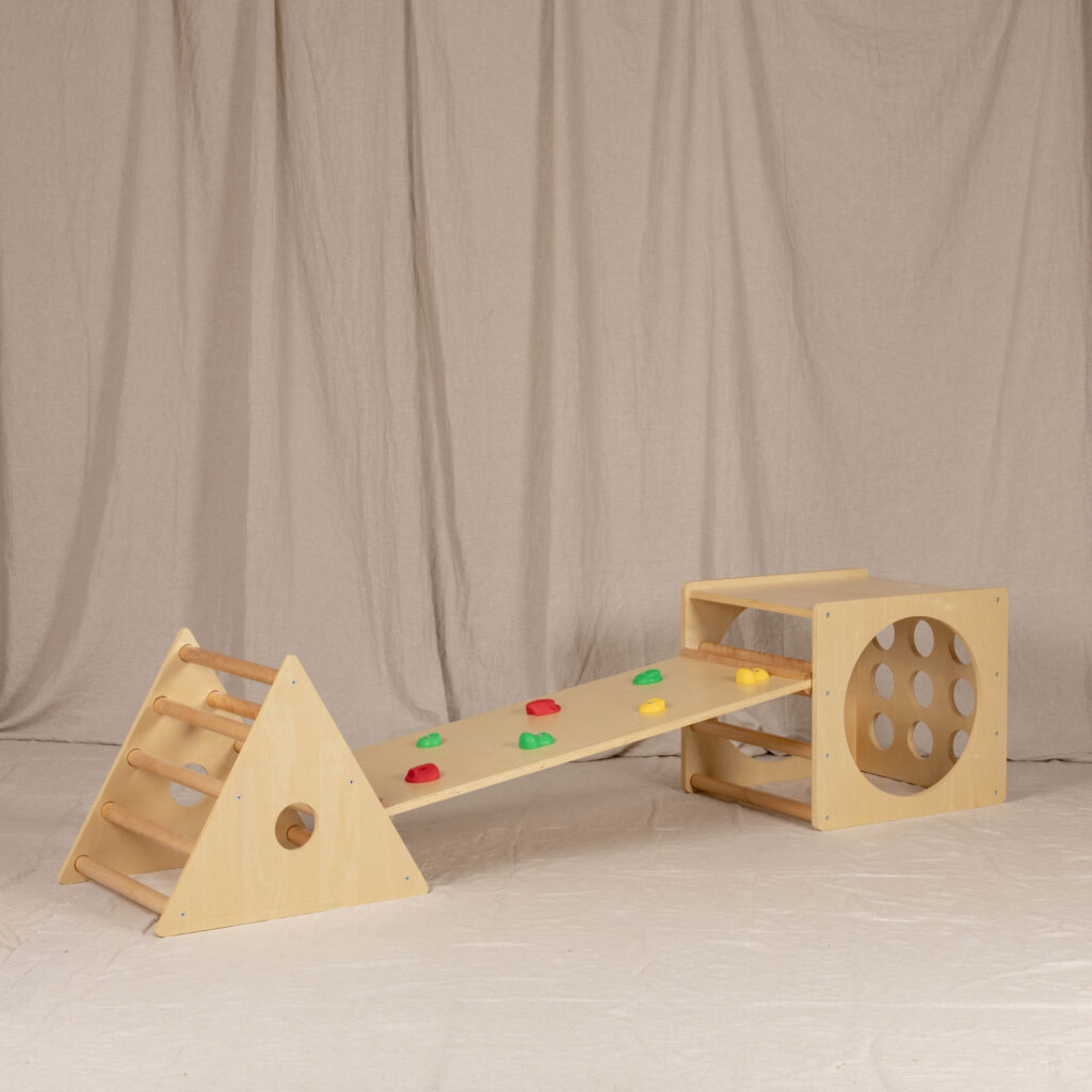 Rock Wall, Climbing Frame  And Cube