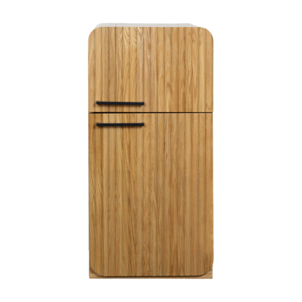 Oak Fluted Fridge
