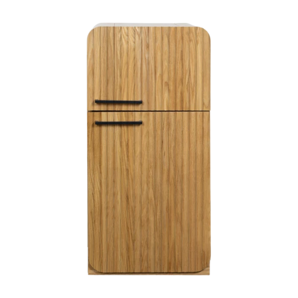 Oak Fluted Fridge