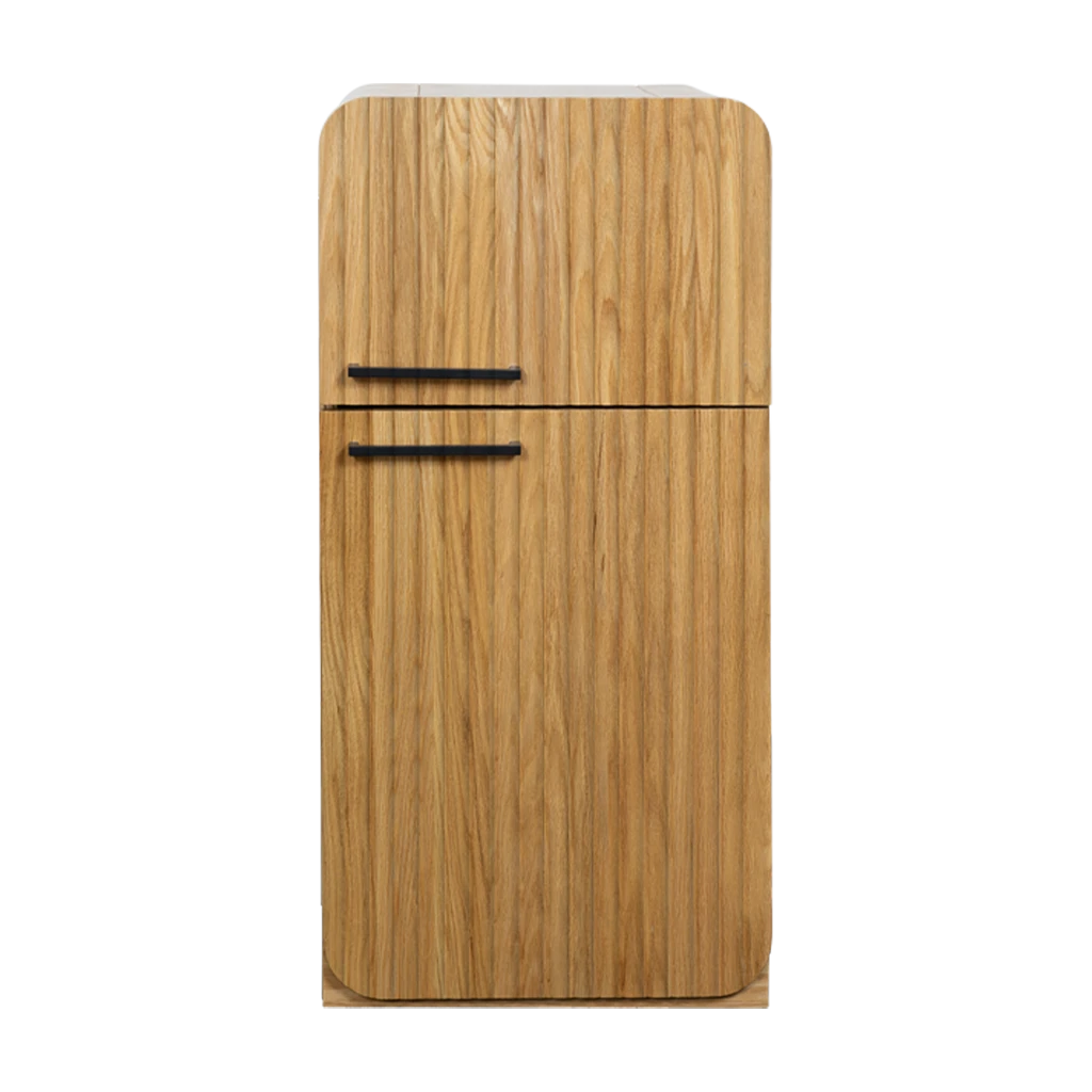 Oak Fluted Fridge