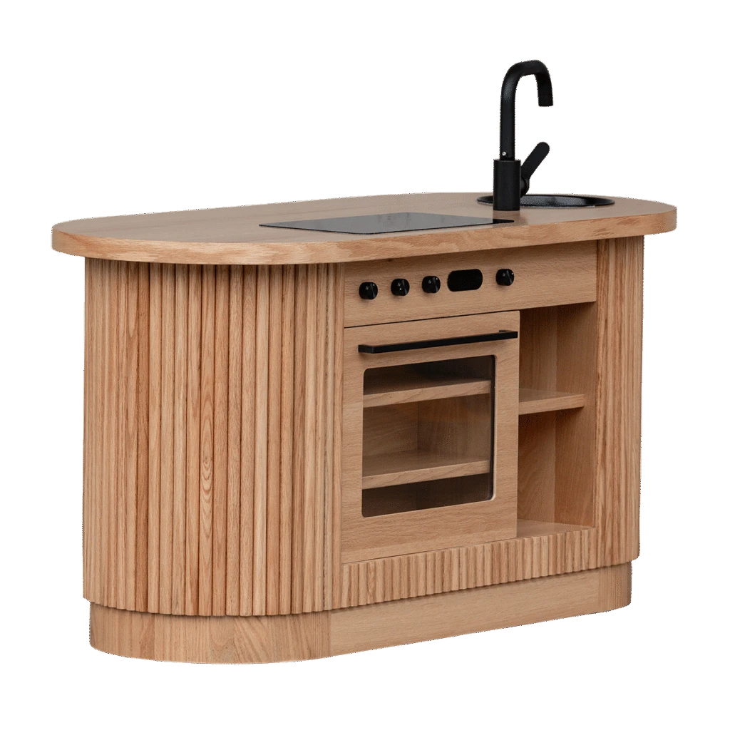 Fluted Oval Kitchenette - Natural