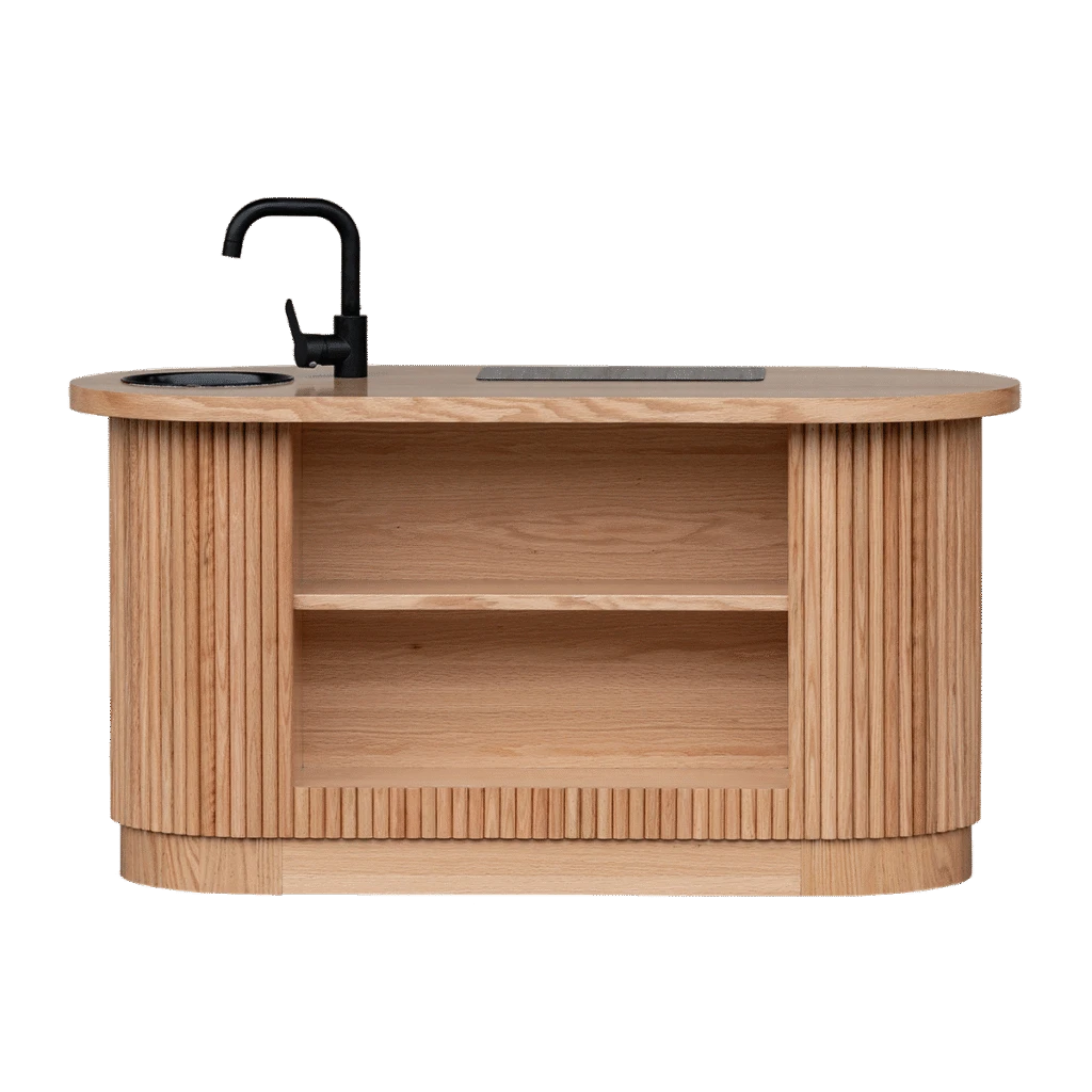 Fluted Oval Kitchenette - Natural