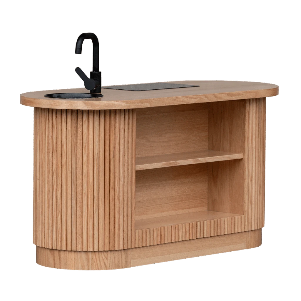 Fluted Oval Kitchenette - Natural