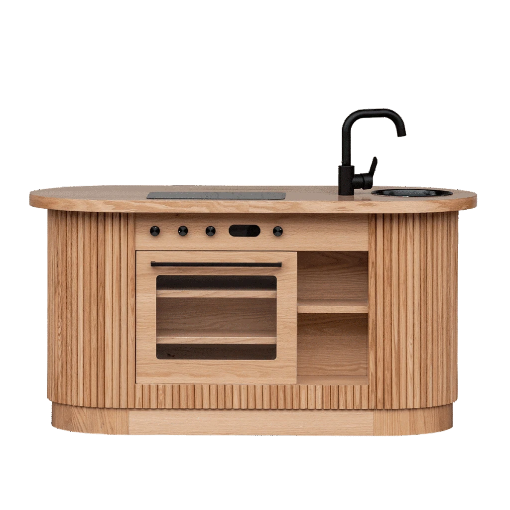 Fluted Oval Kitchenette - Natural