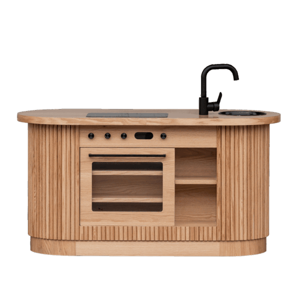 Fluted Oval Kitchenette - Natural