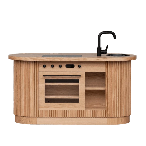 Fluted Oval Kitchenette - Natural