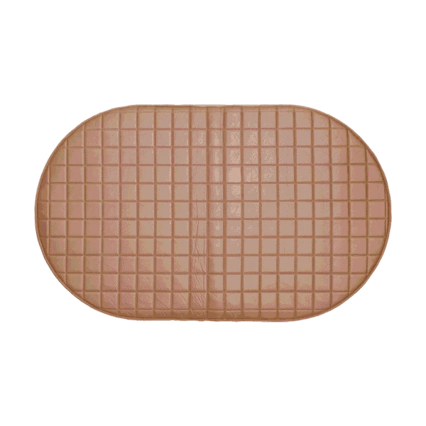 Tan Oval Quilted Playmat