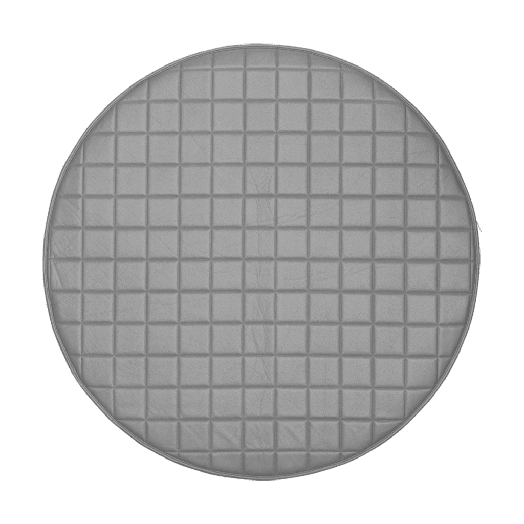 Grey Round Quilted Playmat