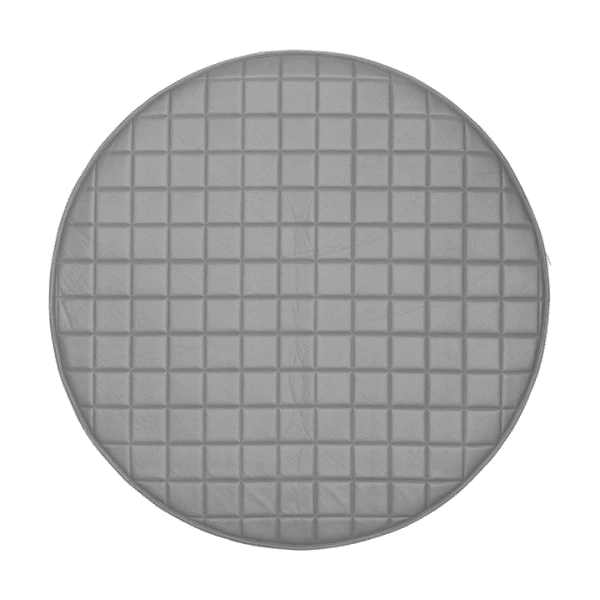 Grey Round Quilted Playmat
