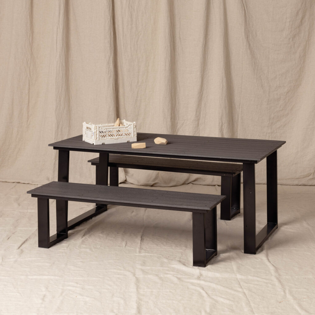 Outdoor Rectangle Table, Charcoal