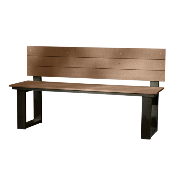 Jarrah U-Frame Outdoor Bench Seat with Back 2pc