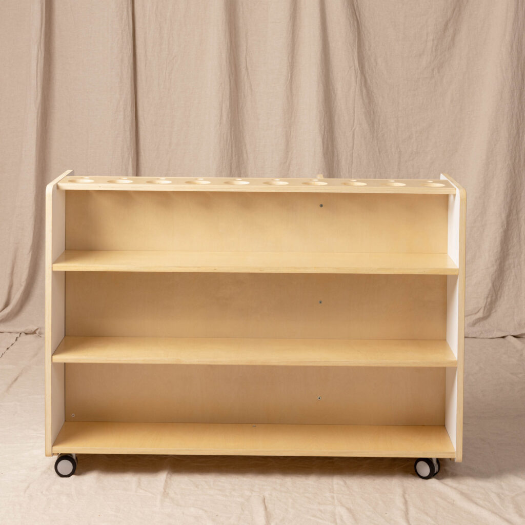 Art Storage Unit, White and Natural