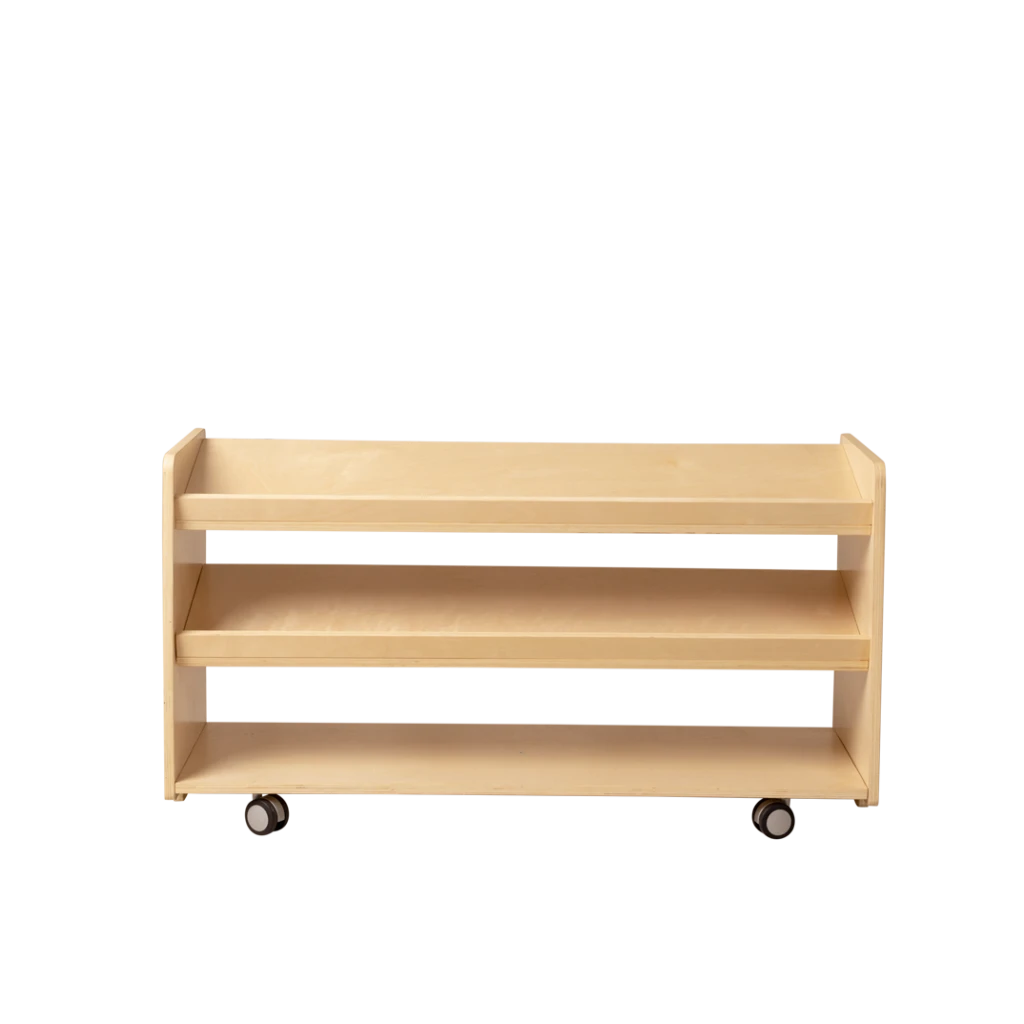 Puzzle Book Shelf Low, Natural