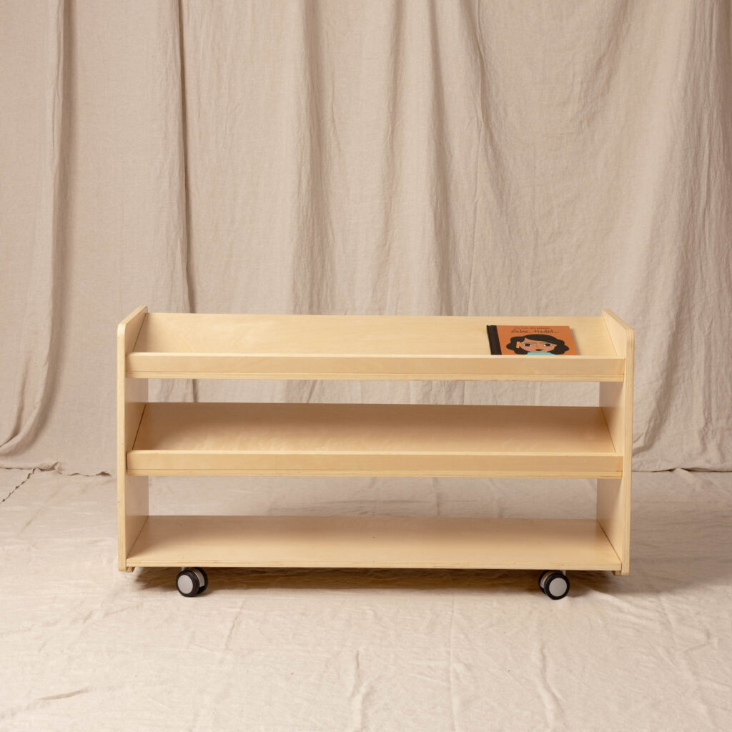 Puzzle Book Shelf Low, Natural