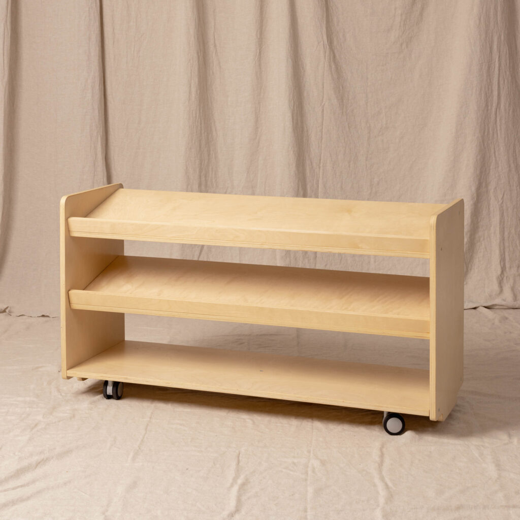 Puzzle Book Shelf Low, Natural