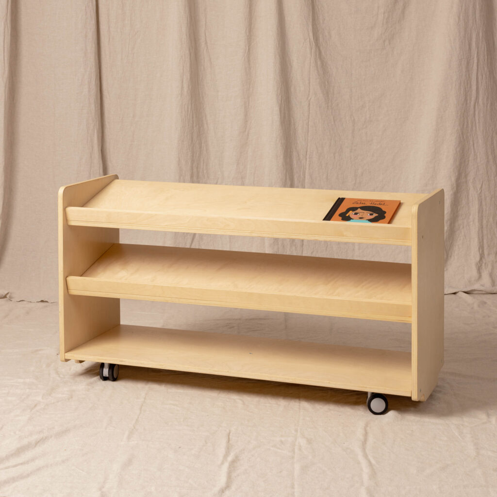 Puzzle Book Shelf Low, Natural