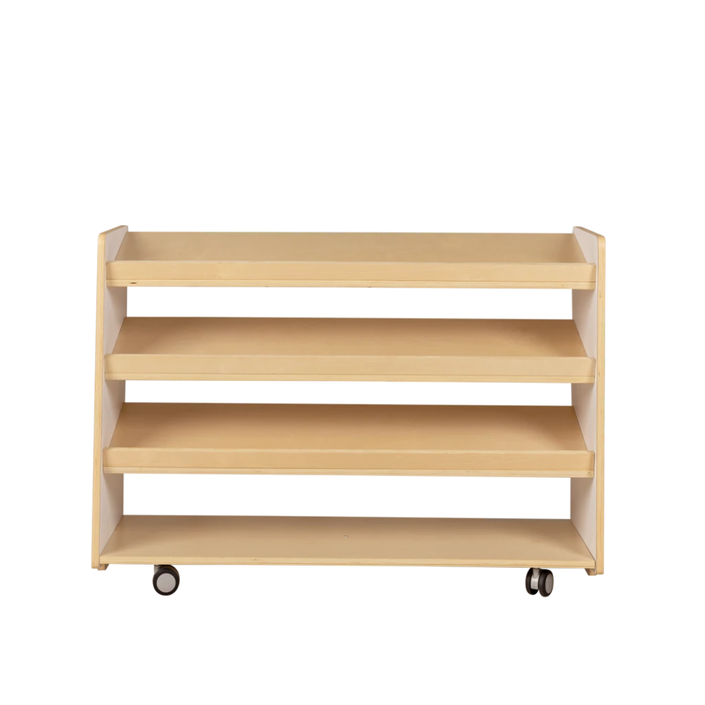 Puzzle Book Shelf High, White and Natural