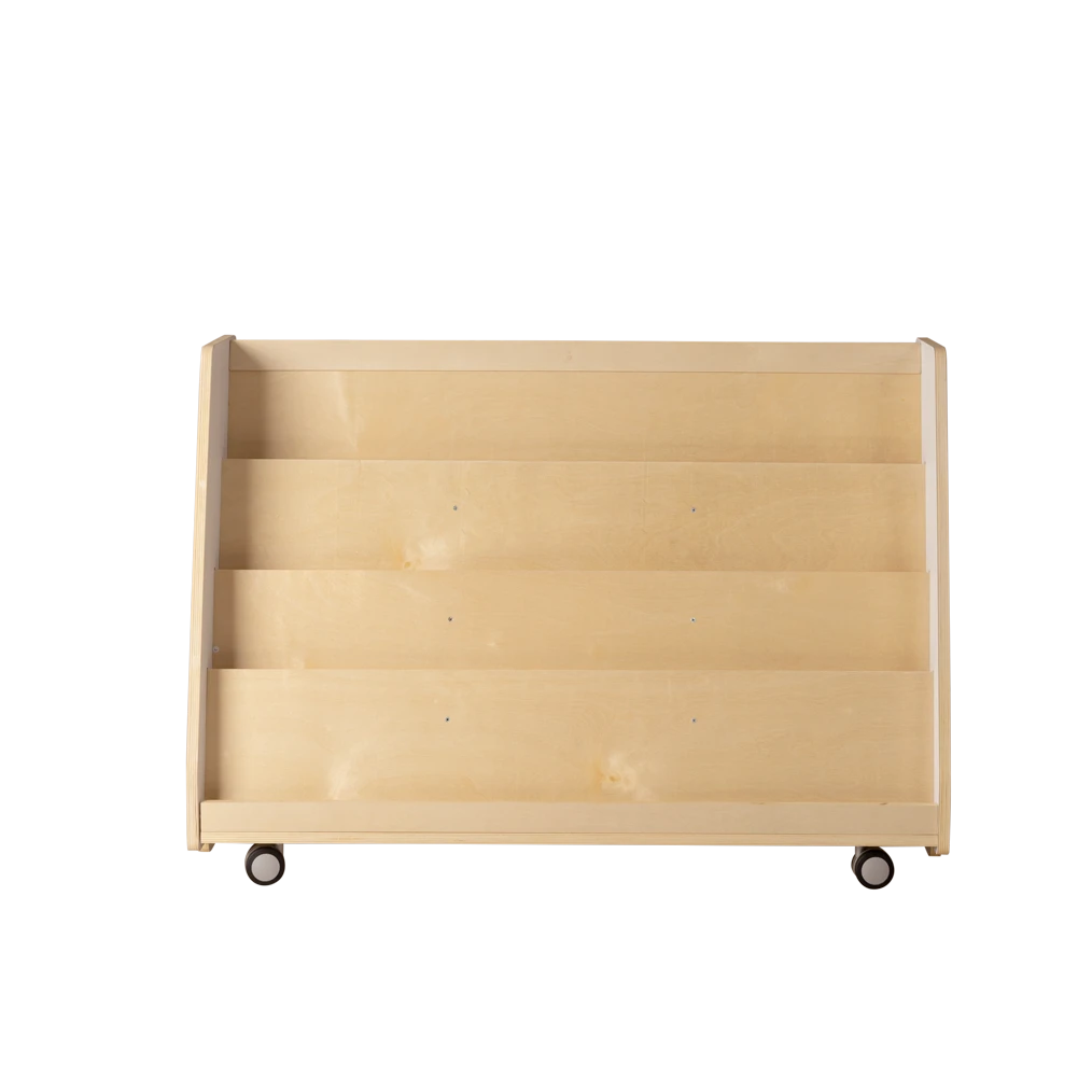 Book Display Shelf, White and Natural