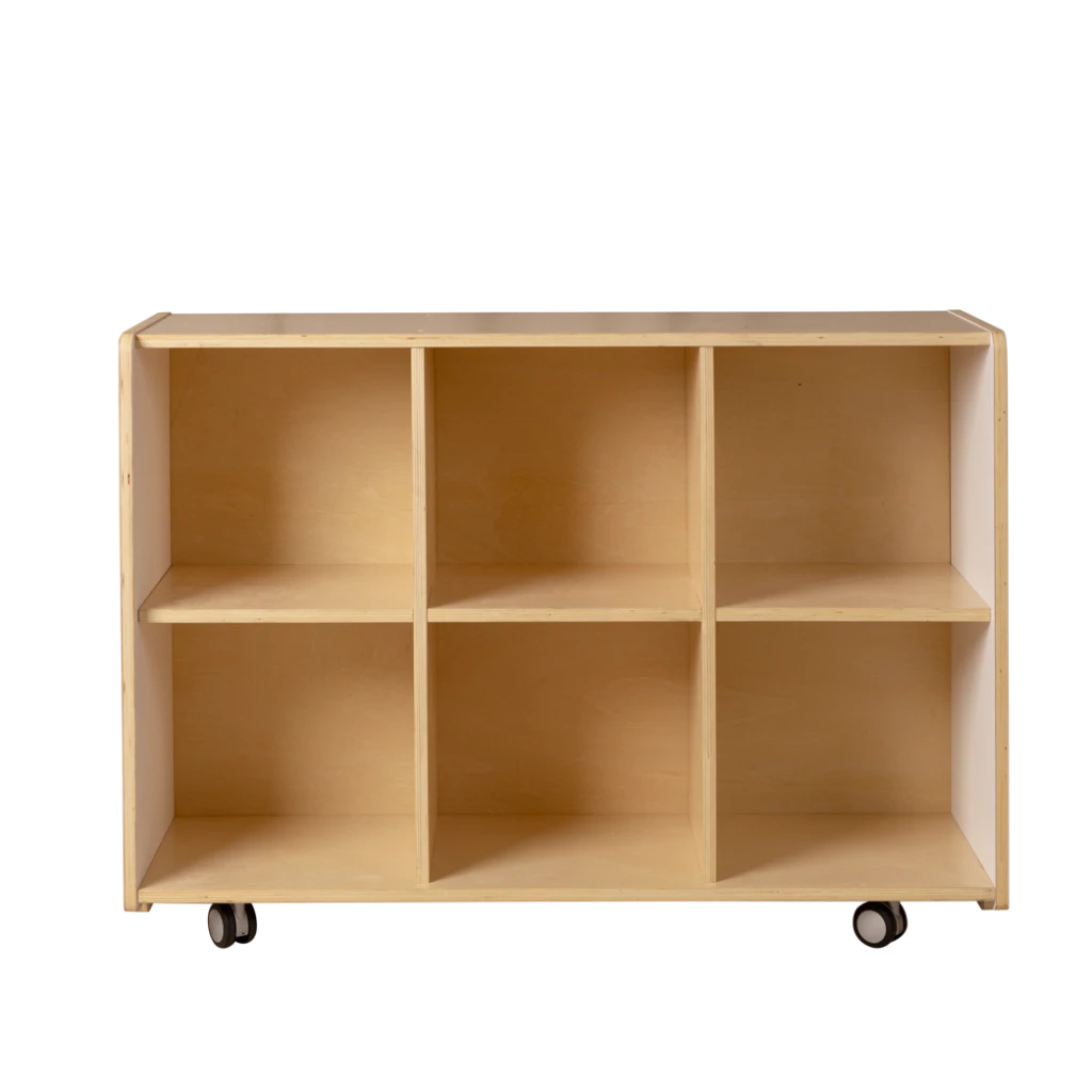 6 Hole Cubby, White and Natural