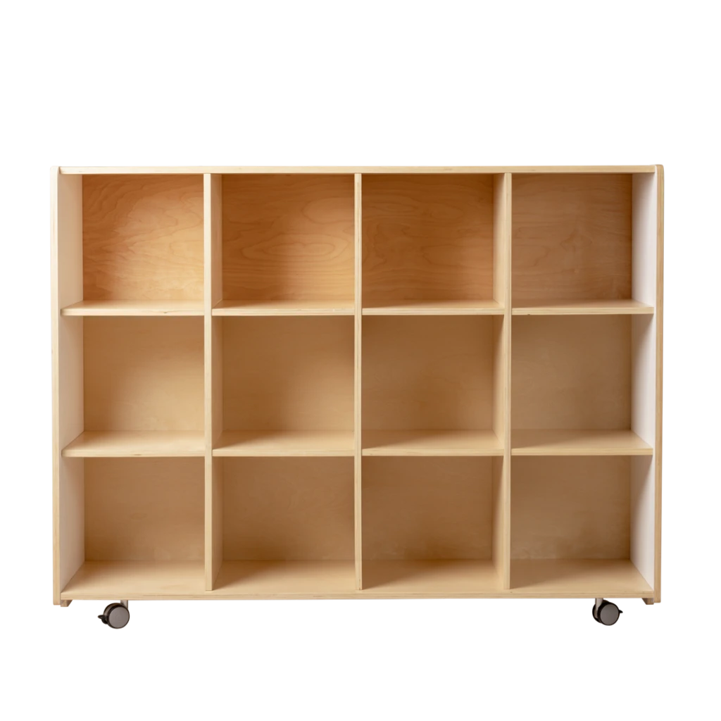 12 Hole Cubby, White and Natural