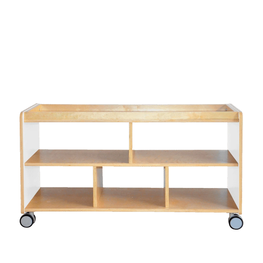Shelf White and Natural, Low