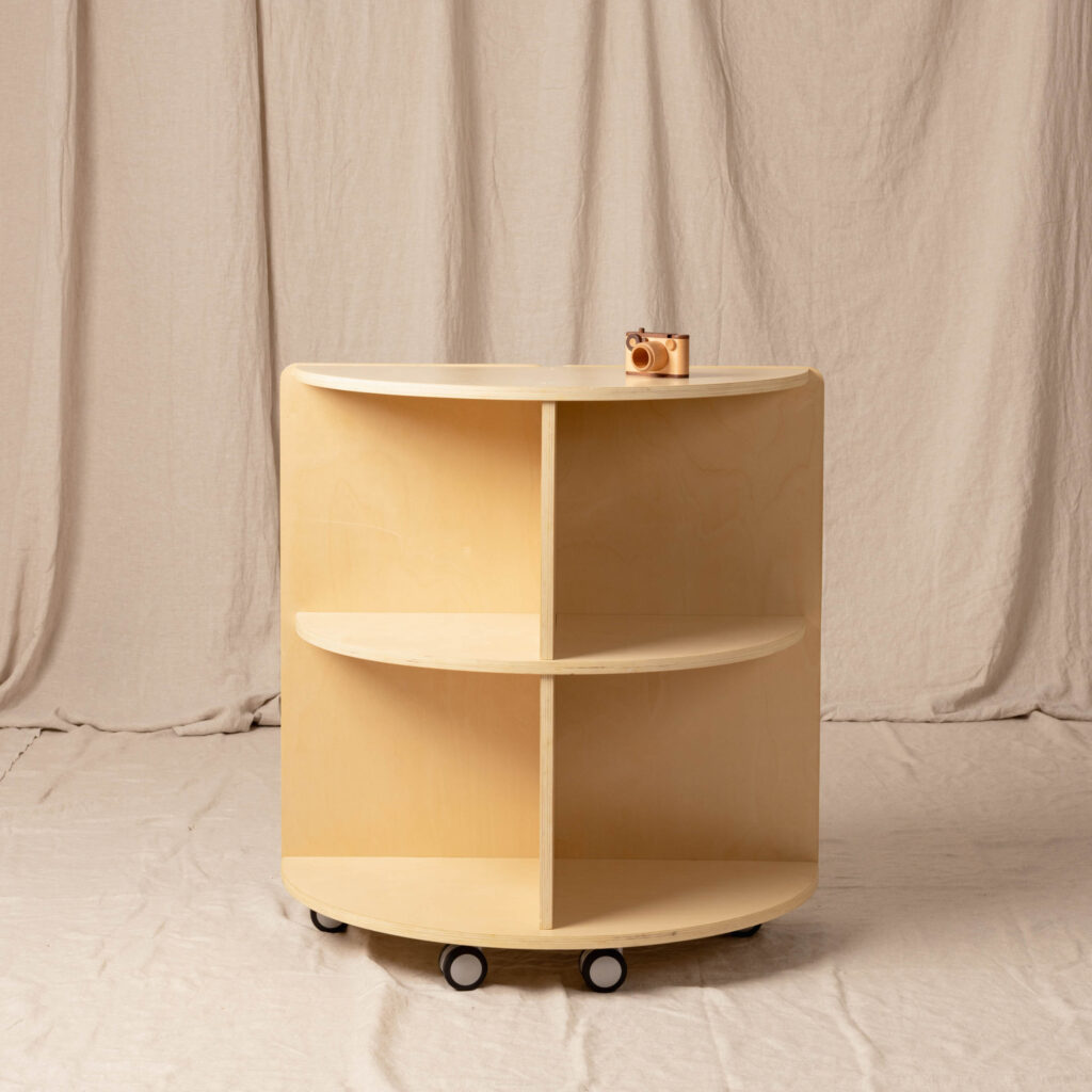 Corner Stand Shelf Semi Natural, Tall