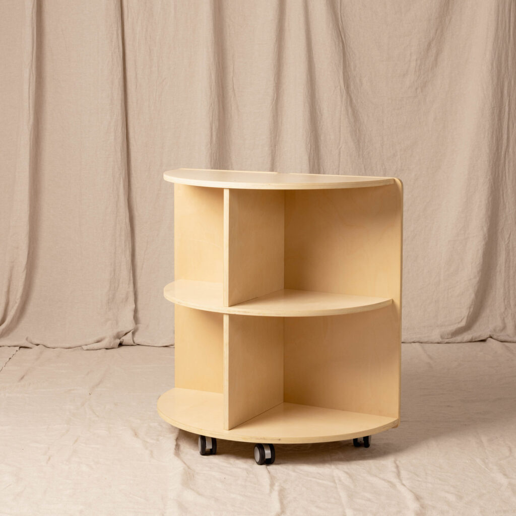 Corner Stand Shelf Semi Natural, Tall
