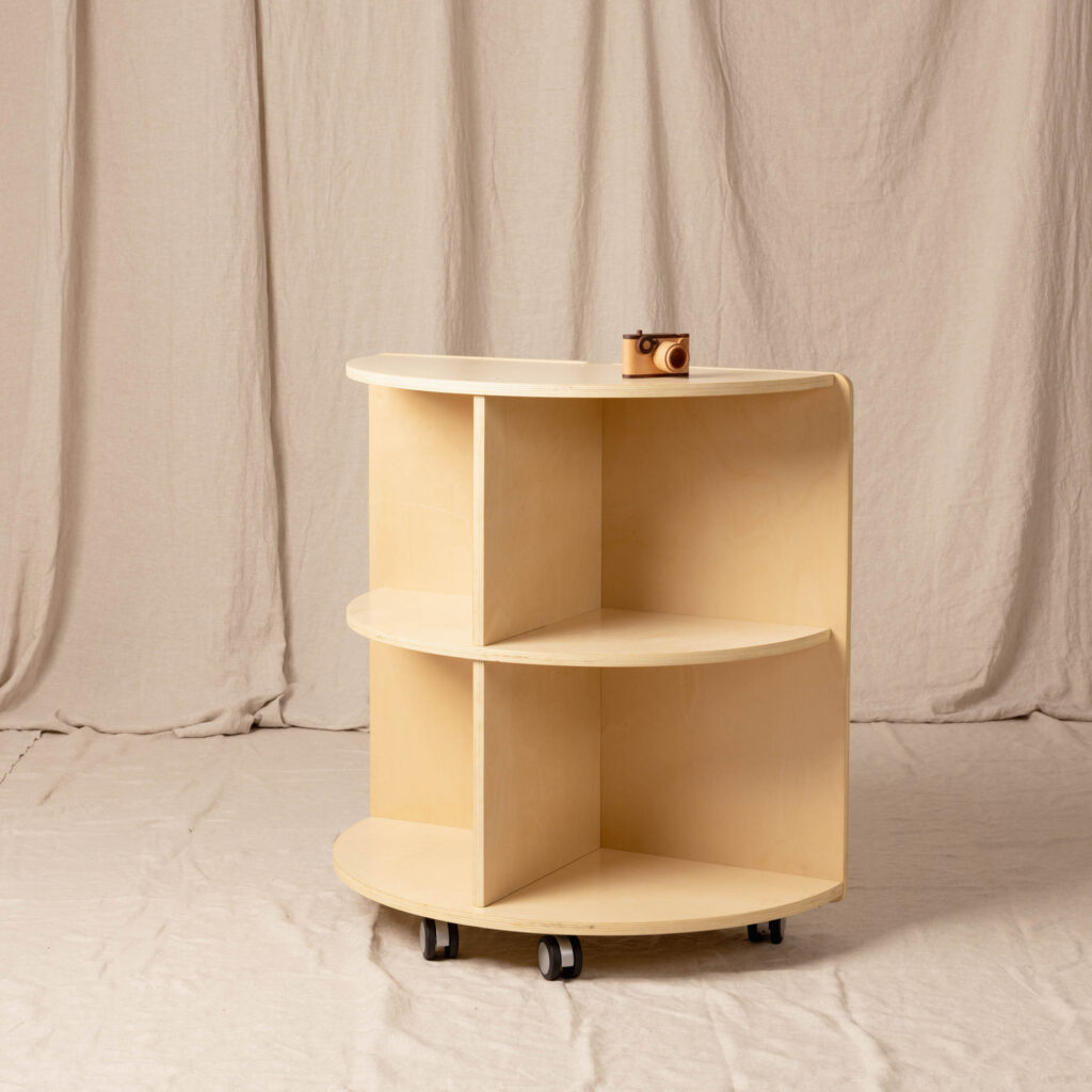 Corner Stand Shelf Semi Natural, Tall